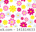 Seamless colorful cosmos flowers 141814633