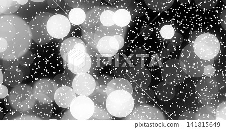 Showing blurred lights creating depth in night scene, with soft bokeh circles and white dots Showing blurred lights creating depth in night scene, with soft bokeh circles and white dots 141815649