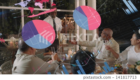 Serving host in white shirt, black tie pouring wine on porch, with table, candles, digital charts Serving host in white shirt, black tie pouring wine on porch, with table, candles, digital charts 141817713