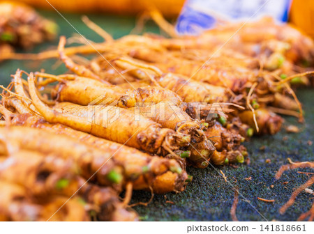 Image of Korean ginseng at Seoul Central Market Image of Korean ginseng at Seoul Central Market 141818661