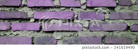 Rustic style purple brick wall texture background Rustic style purple brick wall texture background 141819490
