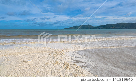 Natural Sea Foam on Beach Natural Sea Foam on Beach 141819640