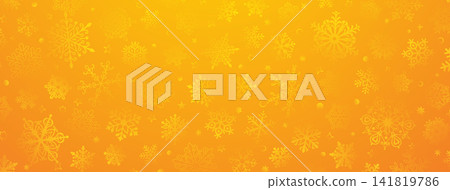 Warm orange Christmas background with snowflakes. Warm orange Christmas background with snowflakes. 141819786