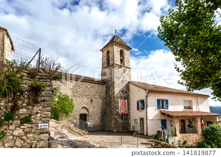 The narrow streets of the old village Trigance in Provence, France The narrow streets of the old village Trigance in Provence, France 141819877