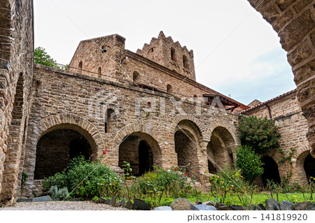 Abbey of Saint Martin du Canigou. Pyrenees-Orientales department in France, founded by monks of the Benedictine order Abbey of Saint Martin du Canigou. Pyrenees-Orientales department in France, founded by monks of the Benedictine order 141819920