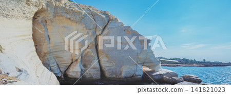 White rocks. Rosh HaNikra coastline, Israel 141821023