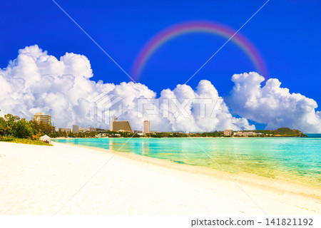 Beautiful coral reef sea in Tumon Bay 141821192