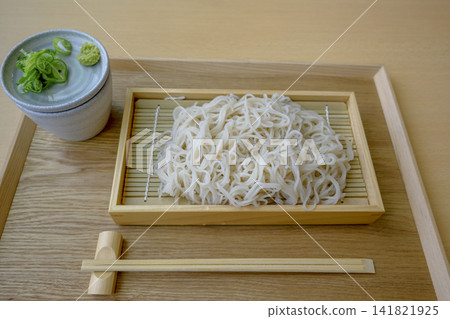 Sarashina soba (served in a bowl of mori soba) - a traditional Japanese soba dish. Sarashina soba (served in a bowl of mori soba) - a traditional Japanese soba dish. 141821925