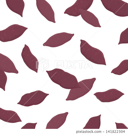 Sweet potato random pattern transparent background_square 141822304