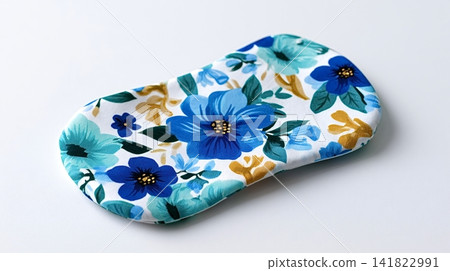 Sleep eye mask with blue floral print design Sleep eye mask with blue floral print design 141822991