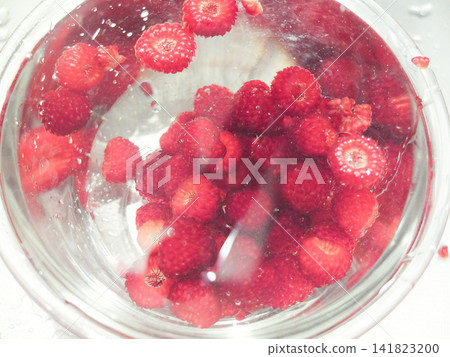 Wash the berries in a clear bowl Wash the berries in a clear bowl 141823200