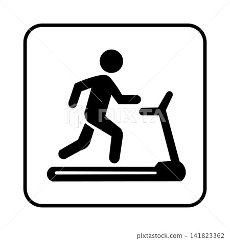 Silhouette icon for gym information 141823362