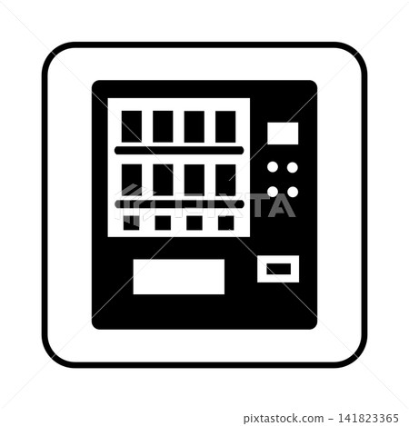 自動販賣機指南輪廓圖標 自動販賣機指南輪廓圖標 141823365