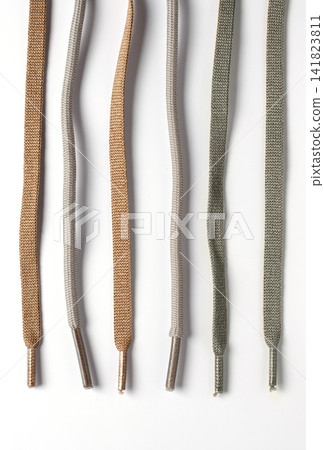 Shoelace on a white background Shoelace on a white background 141823811