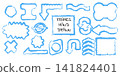Shapes in various colors placed on a white background showing different designs and forms 141824401