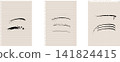 Shapes in various colors placed on a white background showing different designs and forms 141824415
