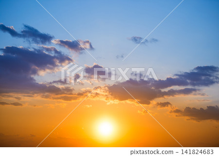 Sunset on sunset orange sky Sunset on sunset orange sky 141824683
