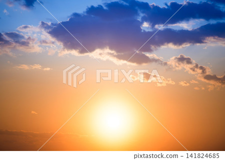 Sunset on sunset orange sky Sunset on sunset orange sky 141824685
