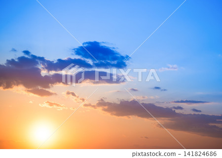 Sunset on sunset orange sky Sunset on sunset orange sky 141824686