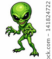 Vector illustration of a creepy green alien. 141824722