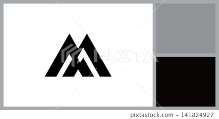 Letter M Initial Symbol Vector Template 141824927