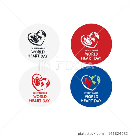 world heart day heart day 29 september free vector Illustration world heart day heart day 29 september free vector Illustration 141824982