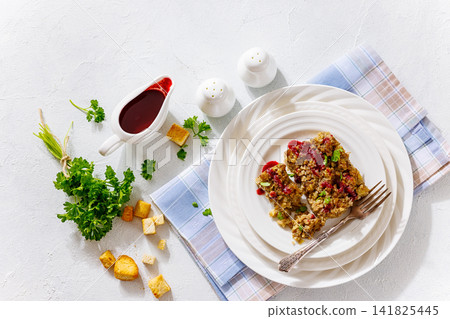 Hot Eastern European baked rice meat casserole Hot Eastern European baked rice meat casserole 141825445