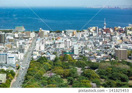 Cityscape of Beppu seen from Global Tower and Beppu Bay/Oita Rinkai Complex Cityscape of Beppu seen from Global Tower and Beppu Bay/Oita Rinkai Complex 141825453