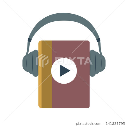 Audiobook Player with Headphones and Book Audiobook Player with Headphones and Book 141825795