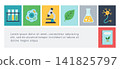 Biology Infographic Banner with Scientific Illustrations 141825797