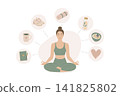 Morning Routine Wellness Infographic Woman 1 141825802
