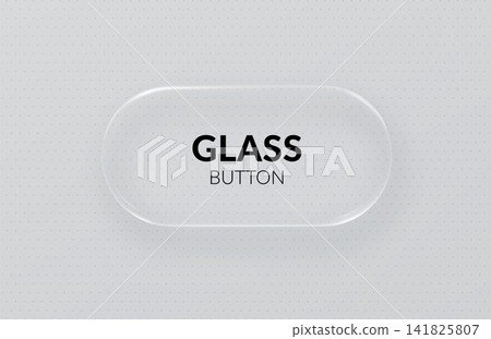 Glass 3d pill icon on grey background. Glass 3d pill icon on grey background. 141825807