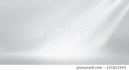 White limbo background with soft gradient illuminated by sunlight rays. Minimal clean backdrop with copy space for product display, branding, mockup, presentation. White limbo background with soft gradient illuminated by sunlight rays. Minimal clean backdrop with copy space for product display, branding, mockup, presentation. 141825854
