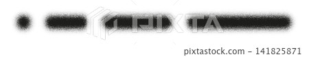 Spray dot noise vector circle and rectangle shape isolated in white background. Grain element texture spot. Dissolve radial effect. 141825871