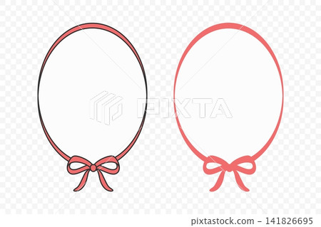 Oval Ribbon Frame with Bow Set, Vector Illustration. Elegant Decorative Oval Border and Bowknot Outline for Monogram, Logo, Label, Invitation, Greeting Card Design Oval Ribbon Frame with Bow Set, Vector Illustration. Elegant Decorative Oval Border and Bowknot Outline for Monogram, Logo, Label, Invitation, Greeting Card Design 141826695