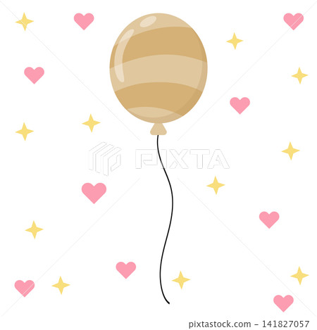 Cute Kawaii Pastel Brown Balloon Vector Icon Cute Kawaii Pastel Brown Balloon Vector Icon 141827057