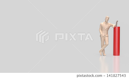 Businessman Standing Beside Dynamite Risk Concept 3d render. Businessman Standing Beside Dynamite Risk Concept 3d render. 141827543