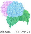 Hydrangea flower in pixel art 141829571