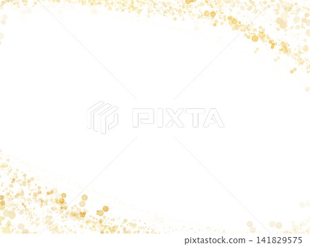 金色閃光和閃亮的斜角邊框背景 金色閃光和閃亮的斜角邊框背景 141829575