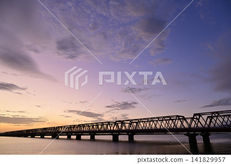 A bridge illuminated by the morning light A bridge illuminated by the morning light 141829957