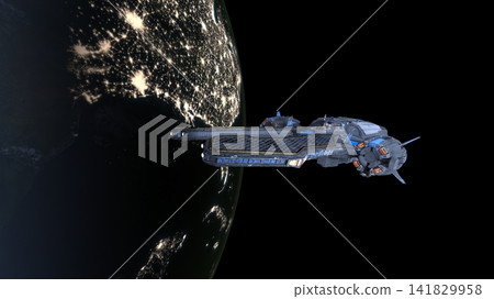 宇宙飛船和星球 宇宙飛船和星球 141829958