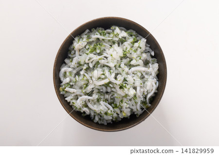 Aosa seaweed, boiled whitebait, rice Aosa seaweed, boiled whitebait, rice 141829959