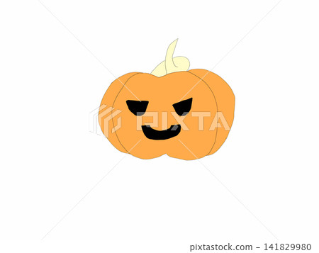 Cute red pumpkin icon Cute red pumpkin icon 141829980
