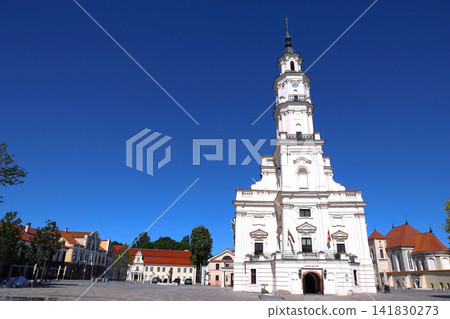 Kaunas City Hall in the City Hall Square in the Old Town of Kaunas, Lithuania's second-largest city in the Baltic states. Kaunas City Hall in the City Hall Square in the Old Town of Kaunas, Lithuania's second-largest city in the Baltic states. 141830273