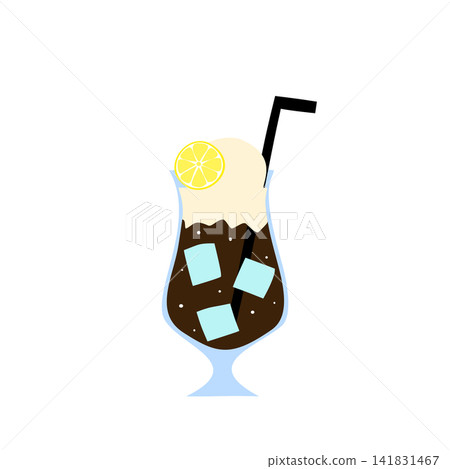 Coke float illustration Coke float illustration 141831467