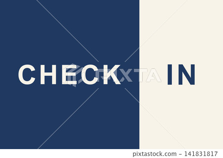 Modern check-in reception sign Modern check-in reception sign 141831817