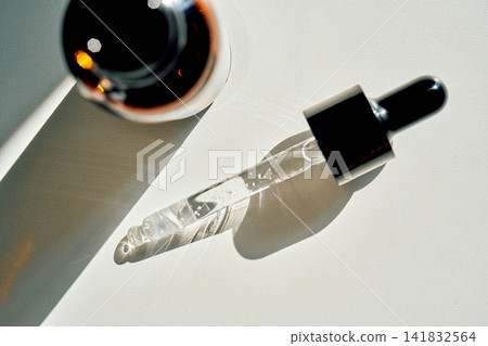 Skincare serum dropper with cosmetic oil bottle Skincare serum dropper with cosmetic oil bottle 141832564