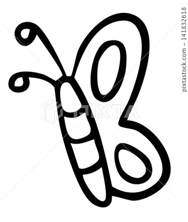Hand drawn butterfly outline for animal, pet, vet, tree, plant, brand logo, icon, decorations, spring, summer, picnic, stickers, tattoo, fashion, print, card, clothing, accessory, garden, plush toy Hand drawn butterfly outline for animal, pet, vet, tree, plant, brand logo, icon, decorations, spring, summer, picnic, stickers, tattoo, fashion, print, card, clothing, accessory, garden, plush toy 141832618