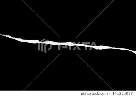 Ripped torn paper edges isolated on black background Ripped torn paper edges isolated on black background 141833037