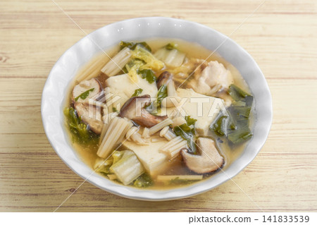Tofu and vegetable soup Tofu and vegetable soup 141833539